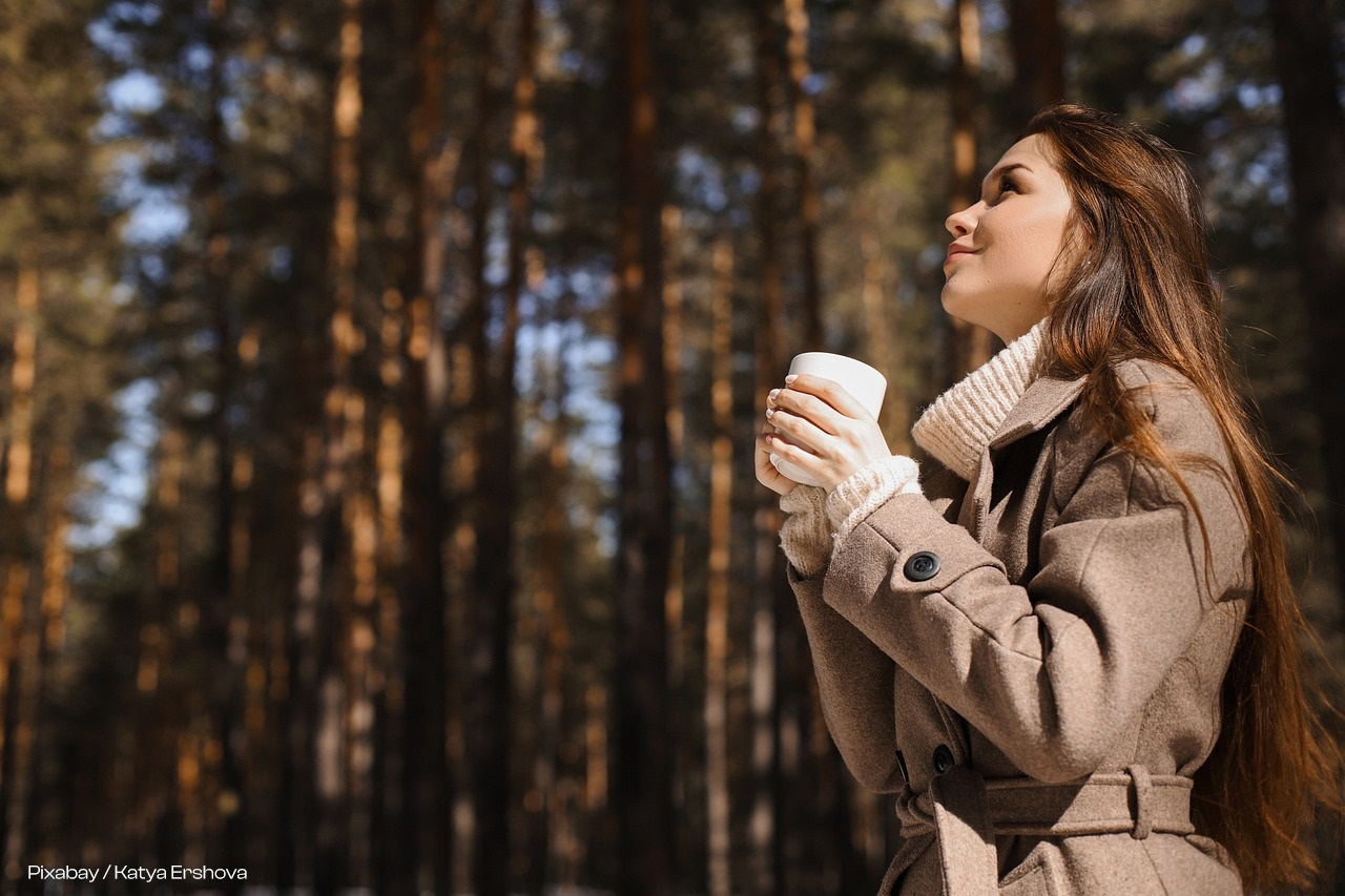 Frau in der Natur